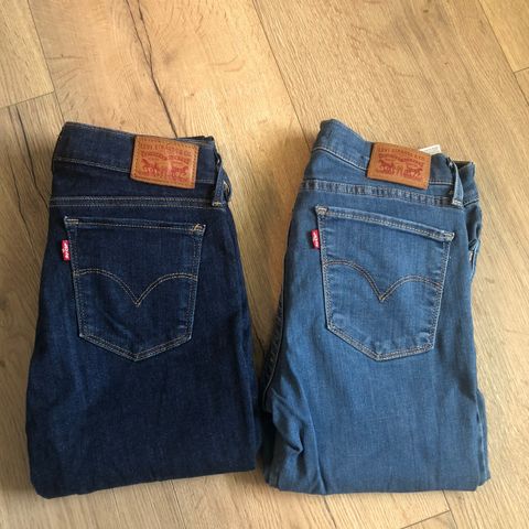 2 stk Levis 710 super skinny dame str.28