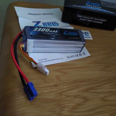 Zeee Power EC5 LiPo 6s batteri 3300 mAh 120c