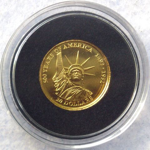 1995, 500 Years of America 1492 - 1992, 1/25 oz, 999 gull. II