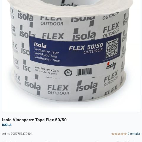 Siga tape vindsperre 150mm , 100mm og 60mm