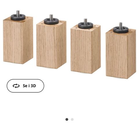 IKEA Burfjord sengebein x 4 selges!