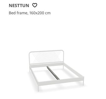 Ikea Nesttun sengeramme inkludert ribbebunn