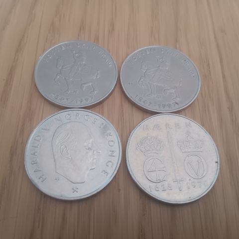 4 mynter, samlet 50.,