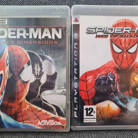 Spider-man Shattered Dimensions og Spiderman web of shadows til PS3