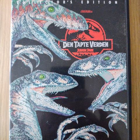 Dvd. Jurassic Park. Den tapte verden. Collectors Addition. Action. Norsk tekst.