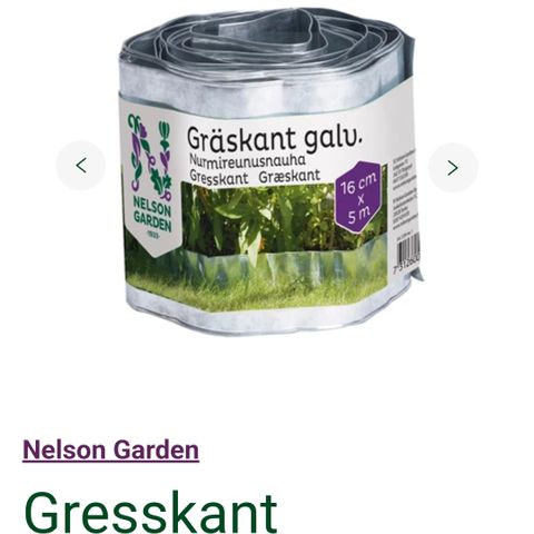 Gresskant galvanisert selges