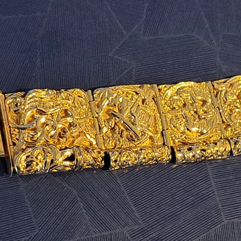 Unik vakker gull armbånd, 84 gram