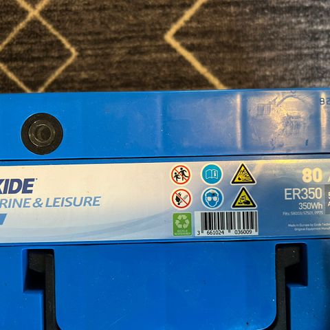 Exide Fritidsbatteri 80Ah