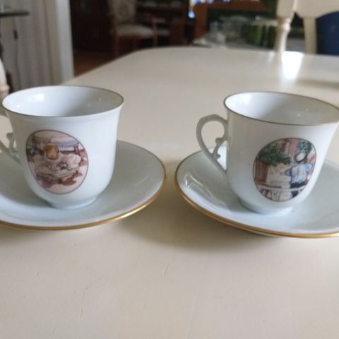 Bing og Grøndal/Kaffe service med Carl Larsson motiver.