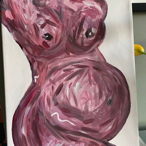 Maleri Gravid Kunst