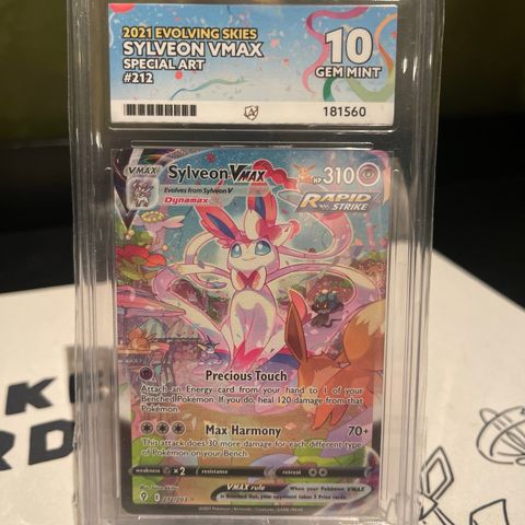 Pokemon Sylveon Vmax Evolving Skies Ace 10