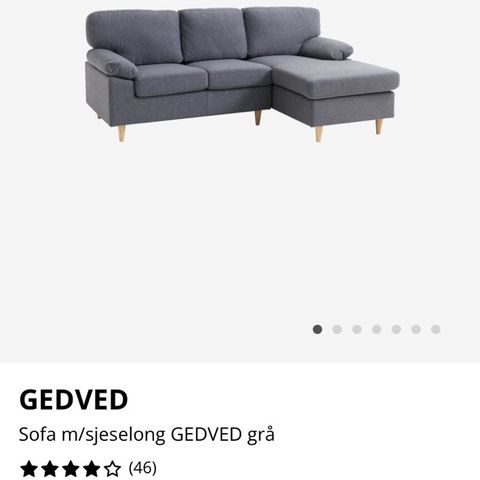 Sofa med sjeselong