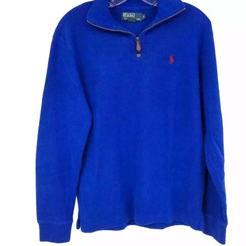 Polo Ralph lauren quarter zip genser blå