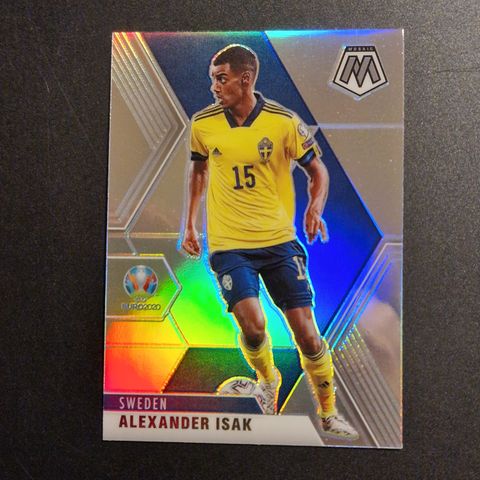 Alexander Isak Silver Prizm Euro 2020 Panini Mosaic