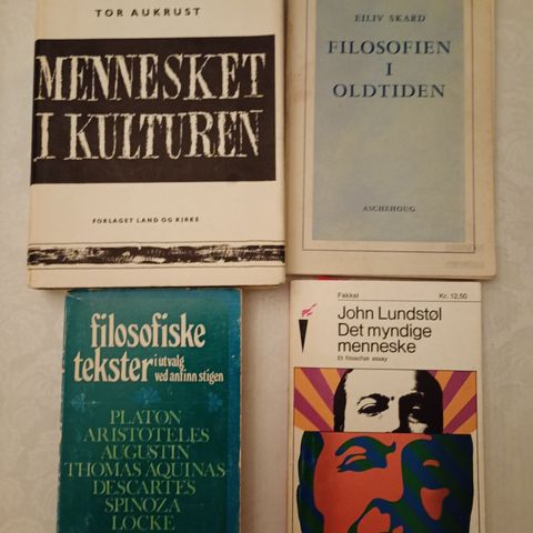 Bøker - 18 titlar - om filosofi av norske filosofer (1958-2020)