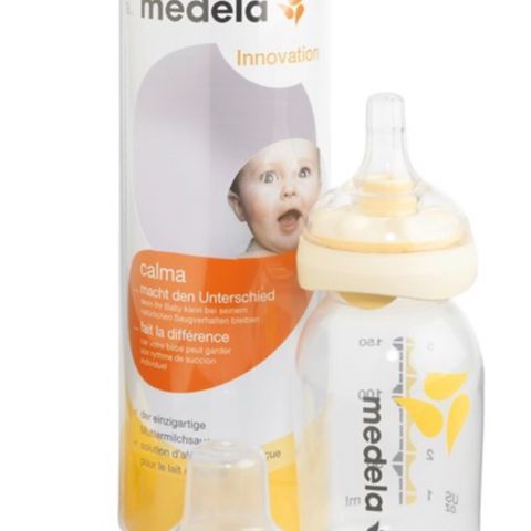 To stk Medela Calma 150ml flasker brukt kun én gang