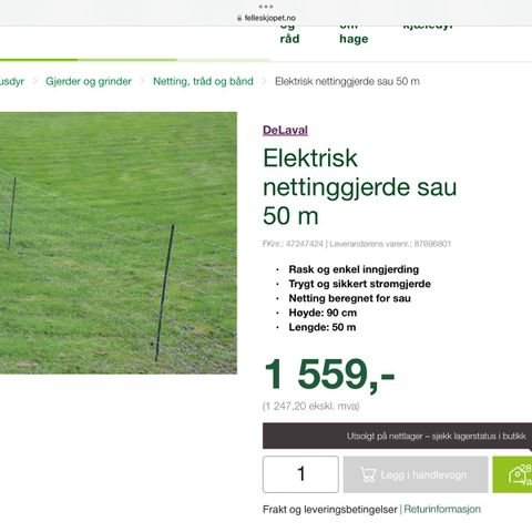 Elektrisk sauegjerde