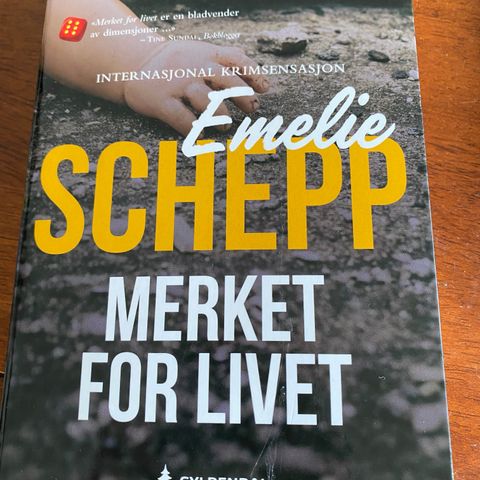 Emelie Schepp. Merket for livet. Lest en gang. Kr. 50,-