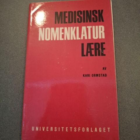 Medisinsk Nomenklatur lære av Kari Ormstad