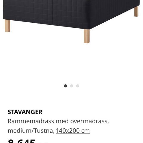 Ikea rammemadrass 140x200