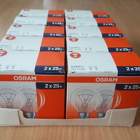 Osram (25 watt) Glødepærer - Sjelden Mulighet.