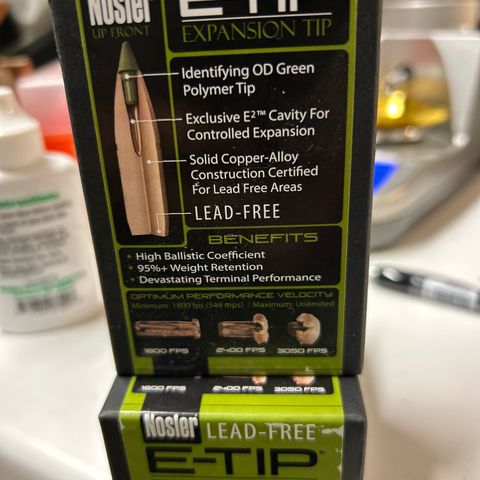 Nosler 338 Cal 200gr E-Tip Lead Free