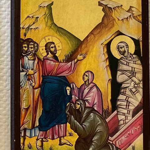 Ikon - Jesus vekker Lazarus opp fra døden