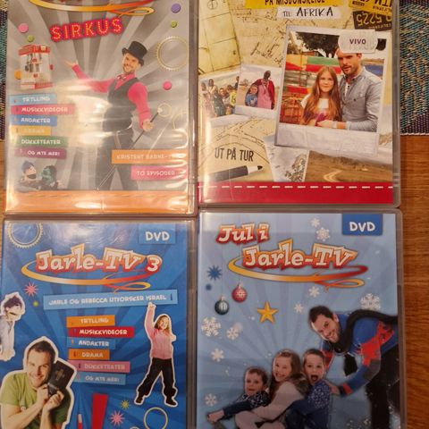 4 stk Jarle-TV DVD selges rimelig