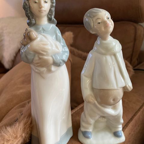 2 stk vintage figurer Nao Lladro selges samlet