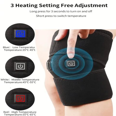 Helt ny ubrukt Kne varmer Electrically Heated Cold Legs Joints Knee Pads Heated