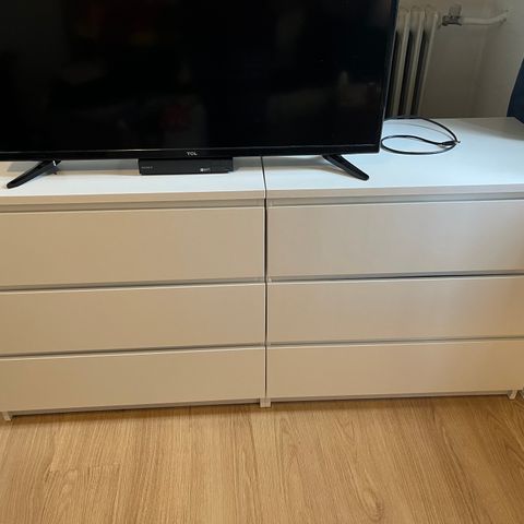 2 malm kommoder selges, samlet eller hver for seg, 400kr per stk