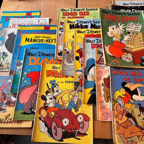 Donald Duck, Skrue, Mikke Mus og andre tegneserier fra 1953- 1977