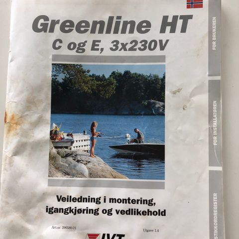 IVT greenline HT 9 bergvarmepumpe, diverse deler
