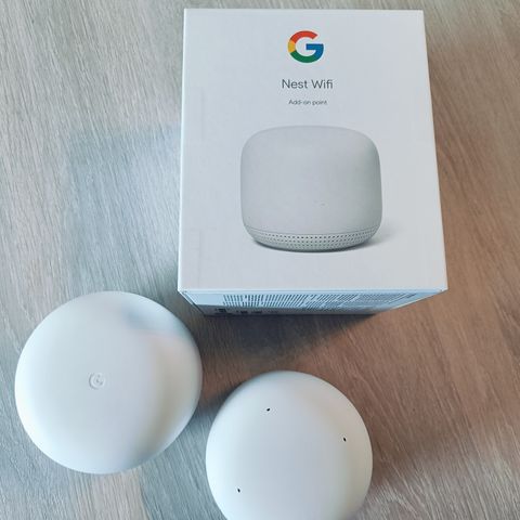 Google Nest wifi Ruter og meshPunkt