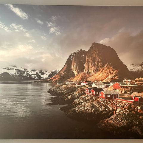 Canvas bilde av Hamnøy fiskevær 113x85cm