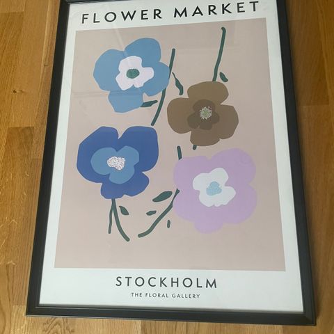 Ikea knoppäng ramme med plakat 50*70