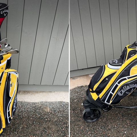 Callaway golfsett dam høger med bag og vogn