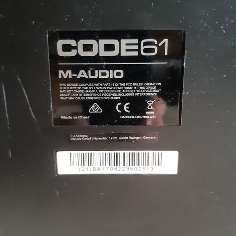 M-AUDIO Code 61 selges