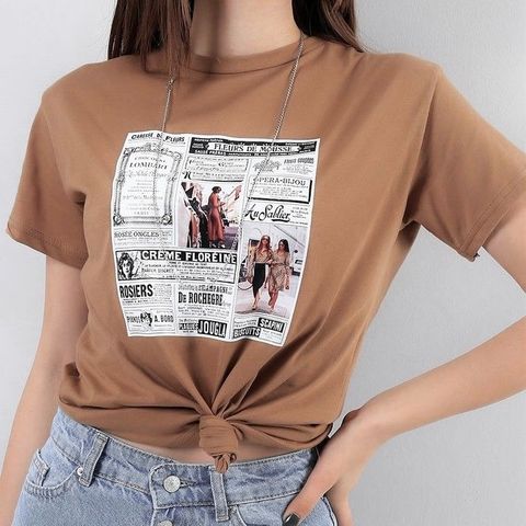 Tskjorte med print
