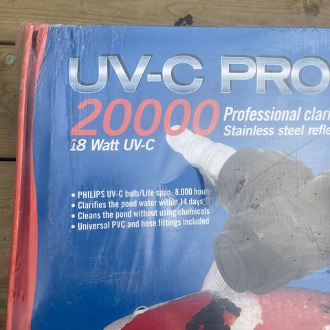 Uv lampe 18 vatt til 20000 liter vann.