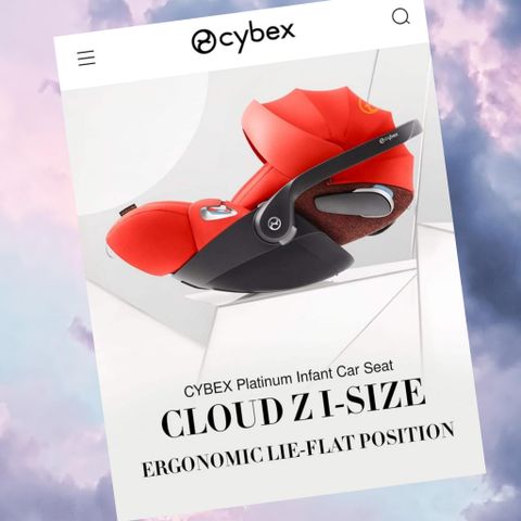 Cybex Cloud Z i-size- Rød.farge Kjøpt  i april 2022.