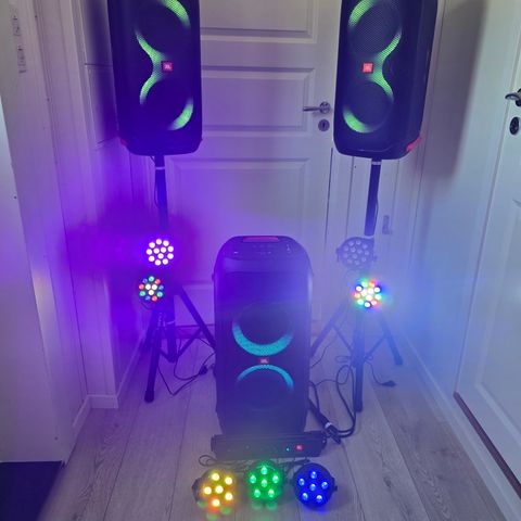 PartyBox JBL  110/310/Sony ULT TOWER  10 og lyseffekter/utleie