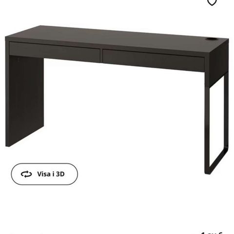Skrivepult fra IKEA i brunsvart