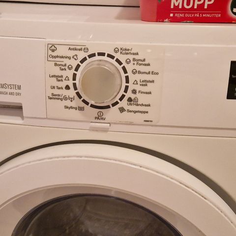 Kombinert vask / tørkemaskin