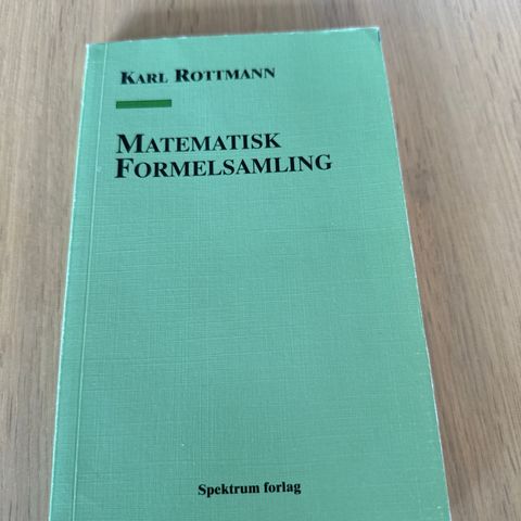 Matematisk formelsamling - Karl Rottmann