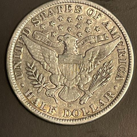 BARBER Half Dollar 1908 D. Kv 1/1+