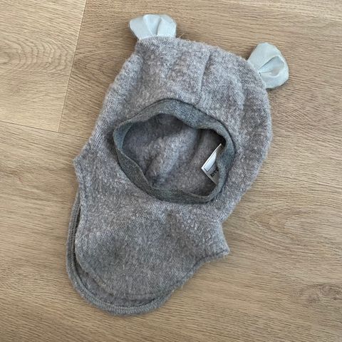 Balaclava i ull str 1-2 år (100% merinoull)