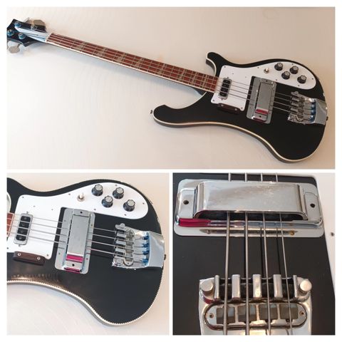 Electric Bass Guitar. Classic Rickenbacker 4001-1978-Jetglo Finish.Made in USA.