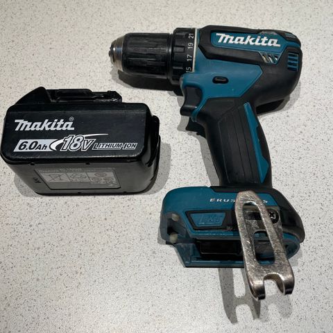 Makita DDF485 Batteridrill med 1stk 6.0AH batteri