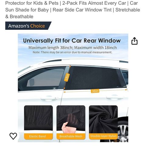 Car window shades for baby/child